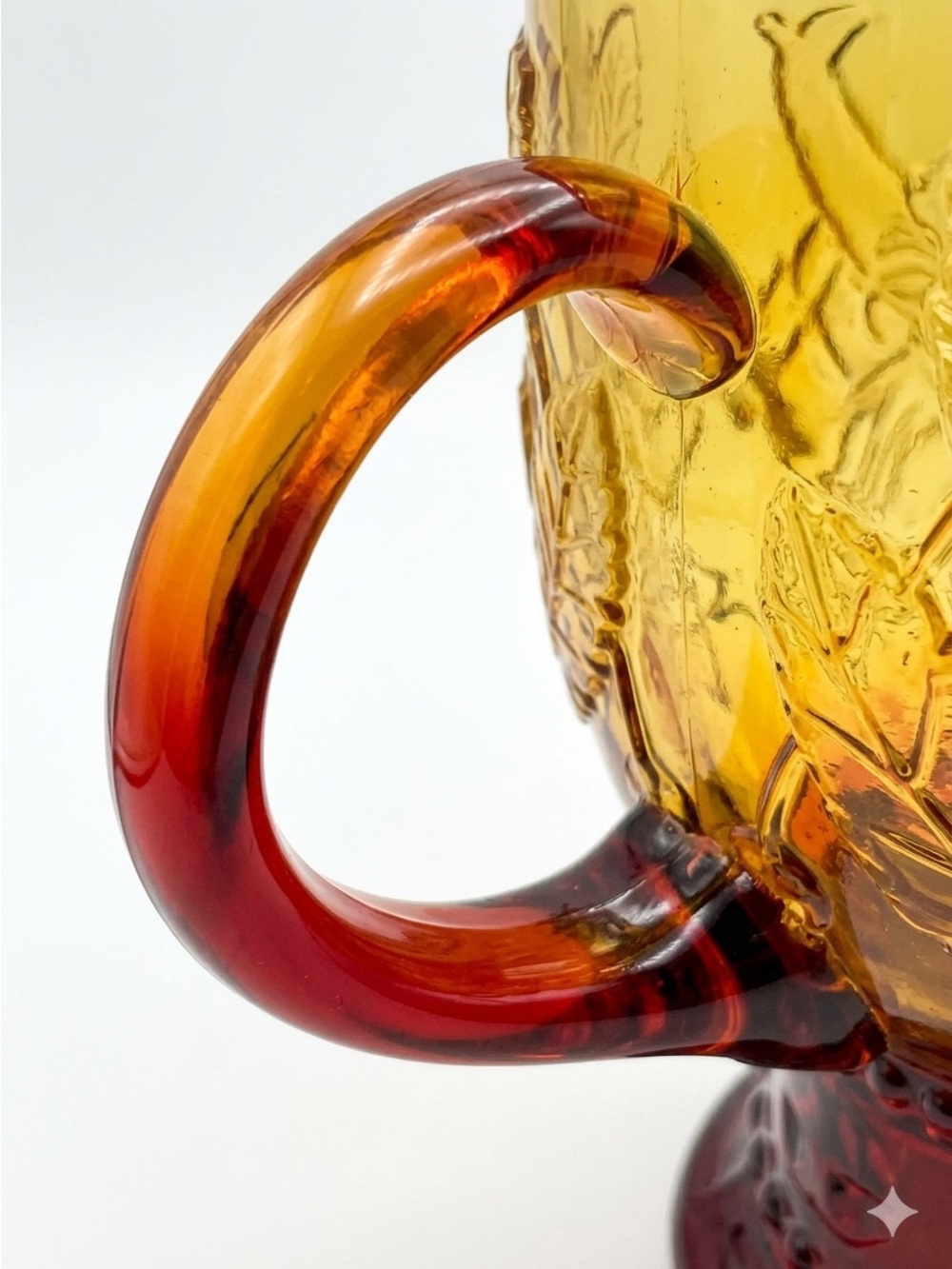 Anthropologie Helianthus Sunflower Amber Glass Water Pitcher 9.5" NEW - Picture 8 of 10